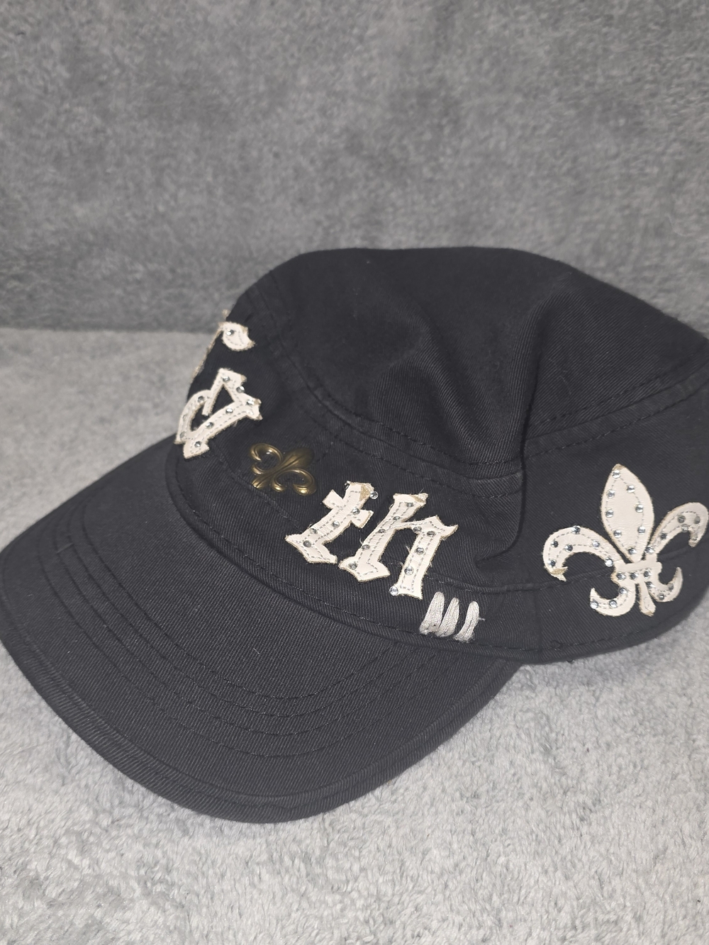 Faith Black Cadet Cap with Bronze Embroidered Crest